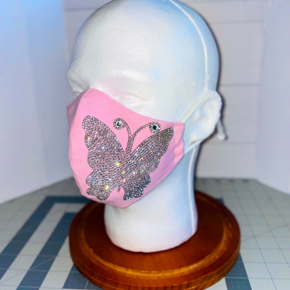 Swarovski butterfly face mask glam
